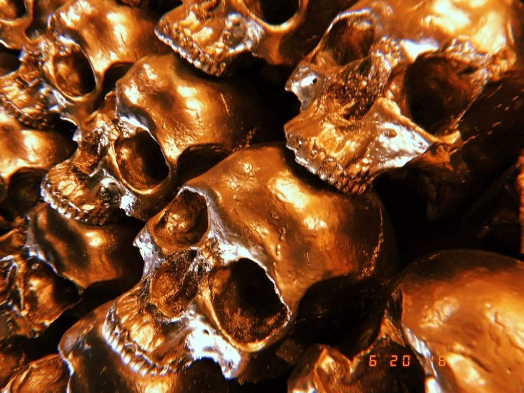 Game-Used Gold Skull